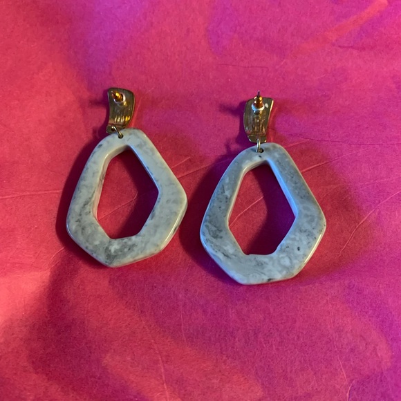 Drop Open Frame Earrings - Picture 2 of 3